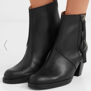 Acne Pistol Black Ankle Boots
